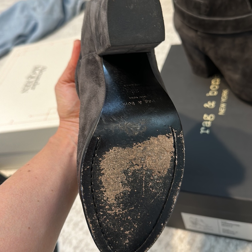 Rag And Bone Barrow Boot Asphalt Suede. Size 8 - image 4
